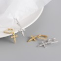 Pave Cross of Saint James Dangle Earrings - MLYH642