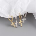Pave Cross of Saint James Dangle Earrings - MLYH642