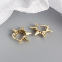 Punk Style Rivets Hoop Earrings - MLYH643