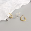 Pave Rhinestone Row Hoop Earrings - MLYH645
