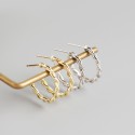 C-shaped Wire Twist Stud Earrings - MLYH650