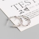 C-shaped Wire Twist Stud Earrings - MLYH650