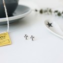 Vintage Fleury Cross Stud Earrings - MLYH656
