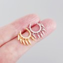 C-shaped Tapered Charms Stud Earrings - MLYH659