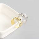 Minimalist Triple Twist Line Open Ring - MLYH660