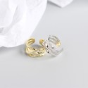Minimalist Triple Twist Line Open Ring - MLYH660