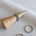 Vintage Striped Braided Open Ring - MLYH662