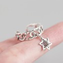 Vintage Hexagon Star Crown Open Ring - MLYH664
