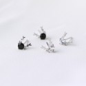 Solitaire Christmas Elk Stud Earrings - MLYH666