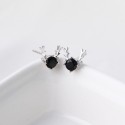 Solitaire Christmas Elk Stud Earrings - MLYH666