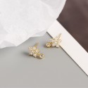 Sparkling Snowflake and Gem Stud Earrings - MLYH668