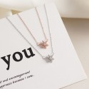 Sweet Halo Snowflake Pendant Necklace - MLYH671