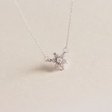 Sweet Halo Snowflake Pendant Necklace - MLYH671
