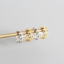 Punk Style Pave Rivets Hoop Earrings - MLYH673