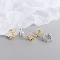 Punk Style Pave Rivets Hoop Earrings - MLYH673