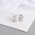 Punk Style Pave Rivets Hoop Earrings - MLYH673
