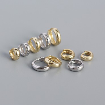 Casual Stackable Simple Hoop Earrings
