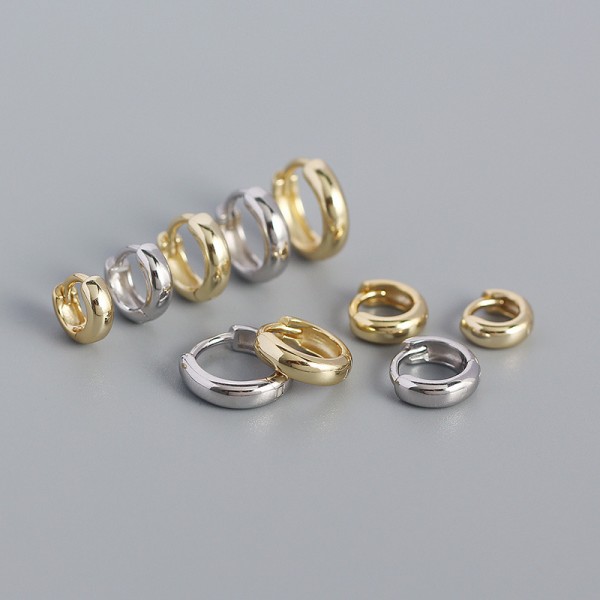 Casual Stackable Simple Hoop Earrings