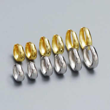 Statement Teardrop Shaped Hoop Earrings