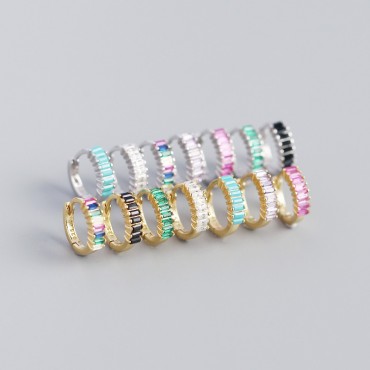 Sparkling Casual Hoop Earrings