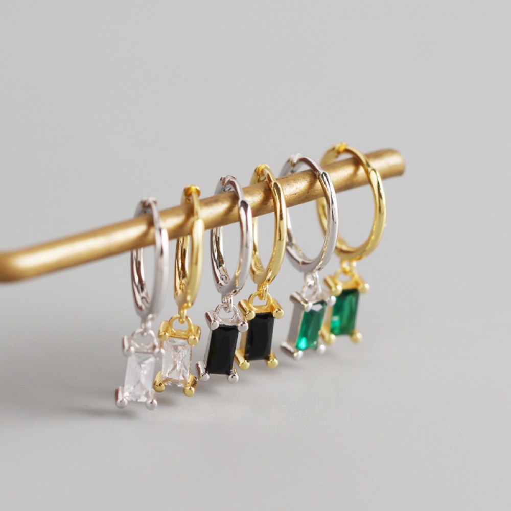 Elegant Baguette Dangle Earrings - MLYH017