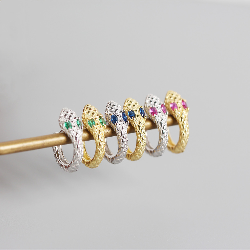 Statement Snake Shaped Hoop Earrings - MLYH025