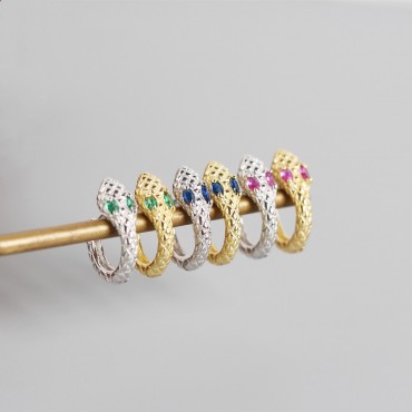 Statement Snake Shaped Hoop Earrings