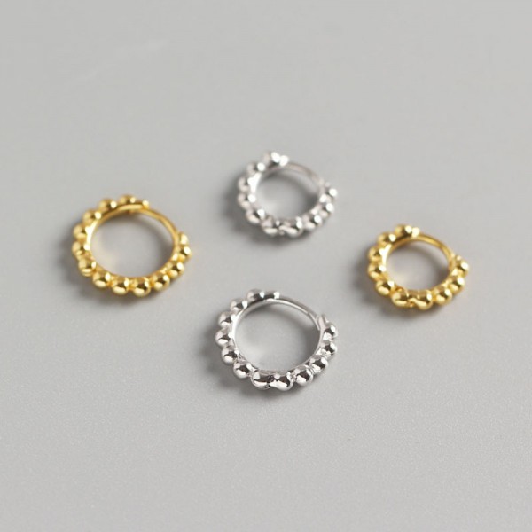 Minimalist Beads Hoop Earrings