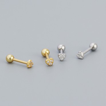 Sweet Heart Shaped Stud Earrings
