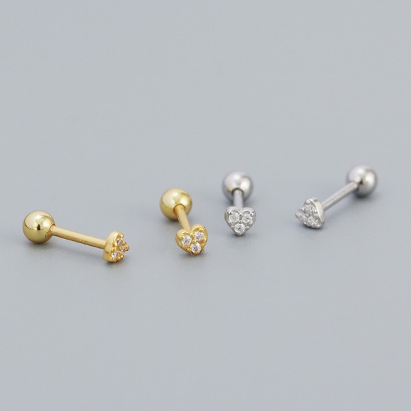Sweet Heart Shaped Stud Earrings