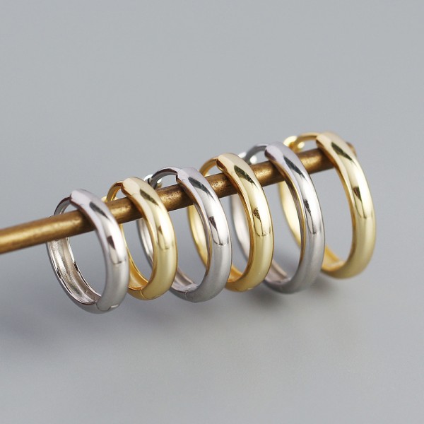Minimalist Style Plain Hoop Earrings