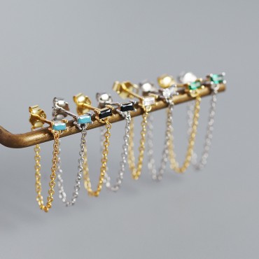 Stackable Tassel Chain Earrings