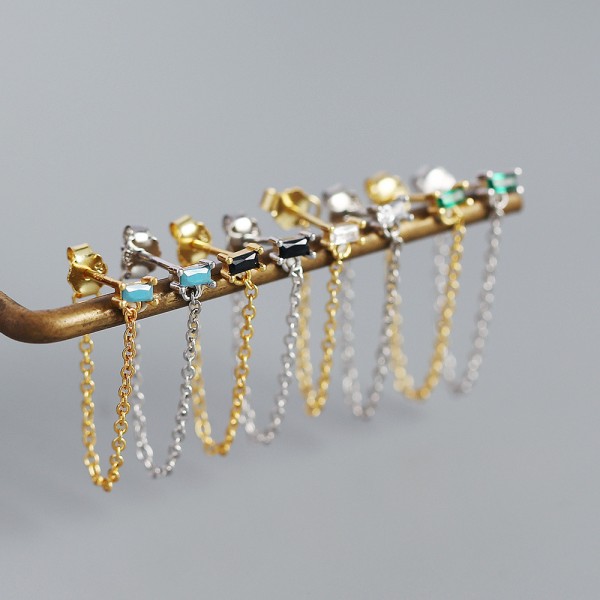 Stackable Tassel Chain Earrings