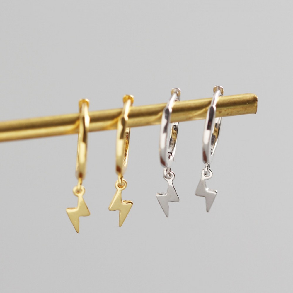 Punk Style Lightning Pattern Dangle Earrings - MLYH068