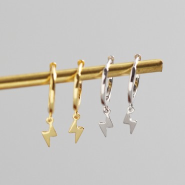 Punk Style Lightning Pattern Dangle Earrings