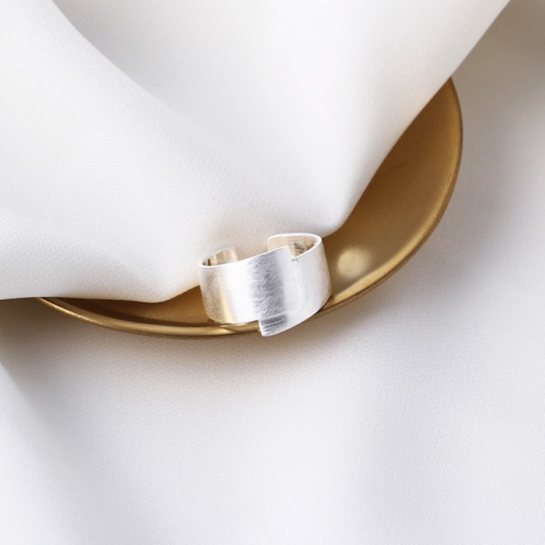 Statement Brushed Open Ring