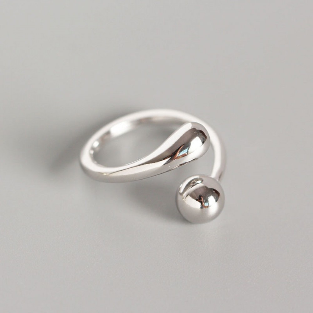 Two-head Teardrop and Round Open Ring - MLYH082