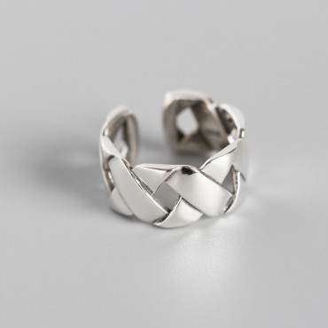 Statement Braided Shape Open Ring