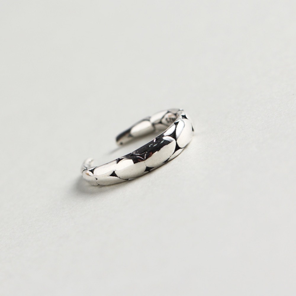 Vintage Oval Textured Open Ring - MLYH093