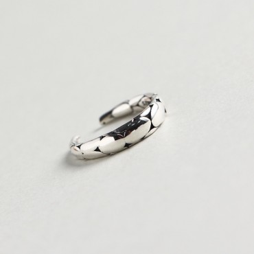 Vintage Oval Textured Open Ring