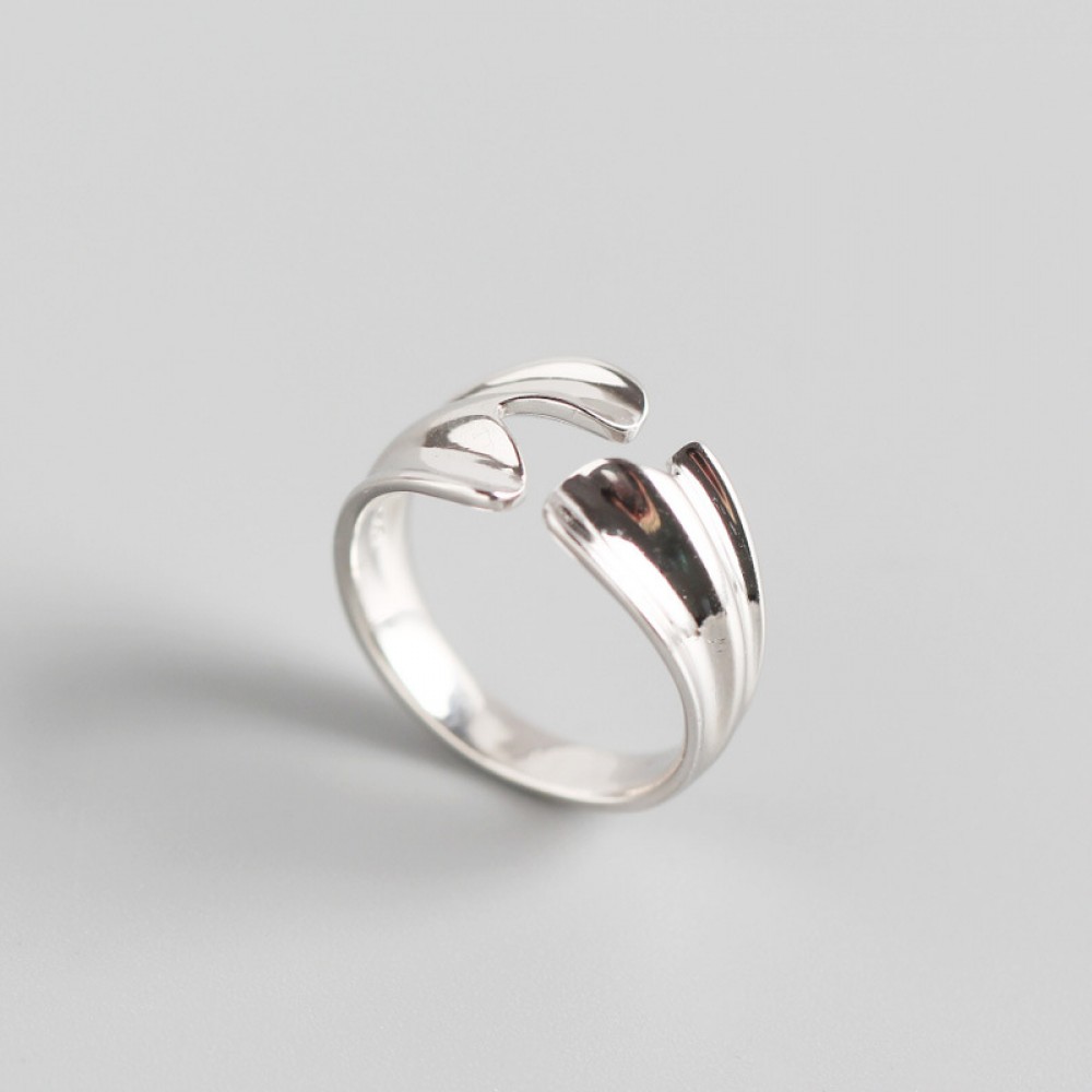 Statement Irregular Wavy Open Ring - MLYH095
