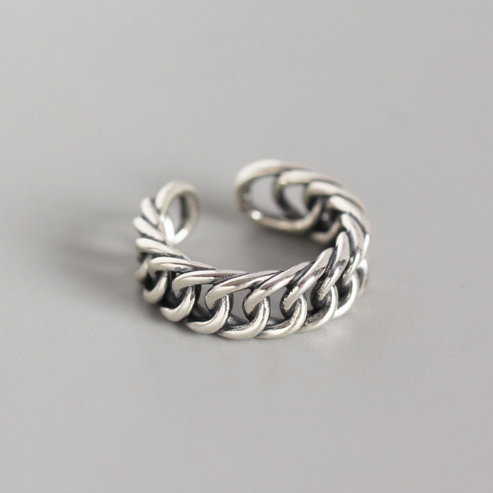 Vintage Chain Shaped Open Ring - MLYH096