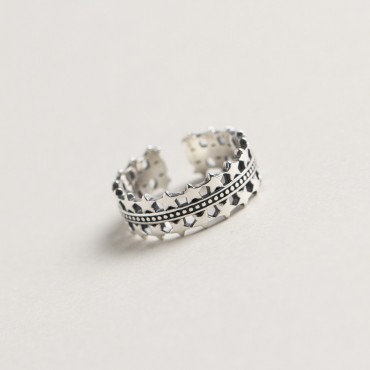 Vintage Shining Stars Open Ring