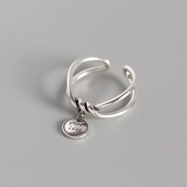Vintage Good Luck Open Ring
