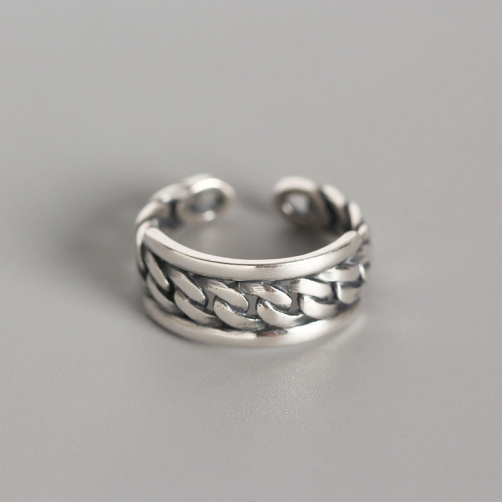 Vintage Tank Chain Shaped Open Ring - MLYH112