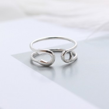 Statement Double Circle Open Ring