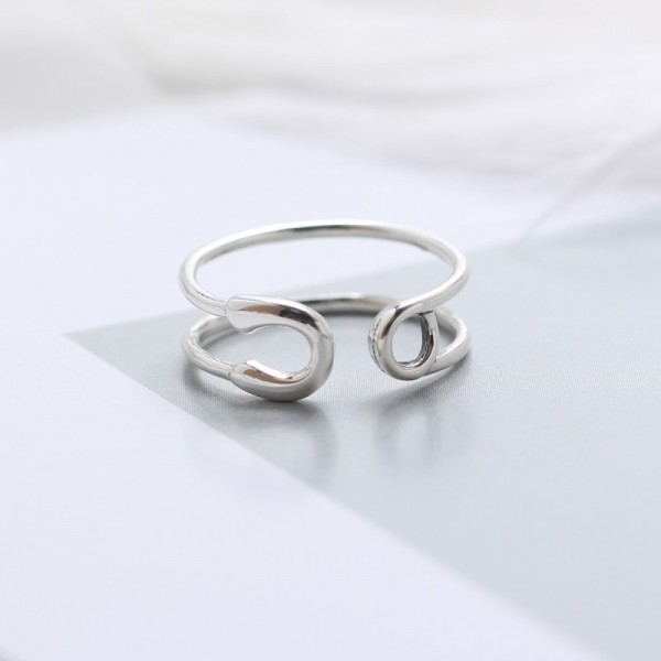 Statement Double Circle Open Ring