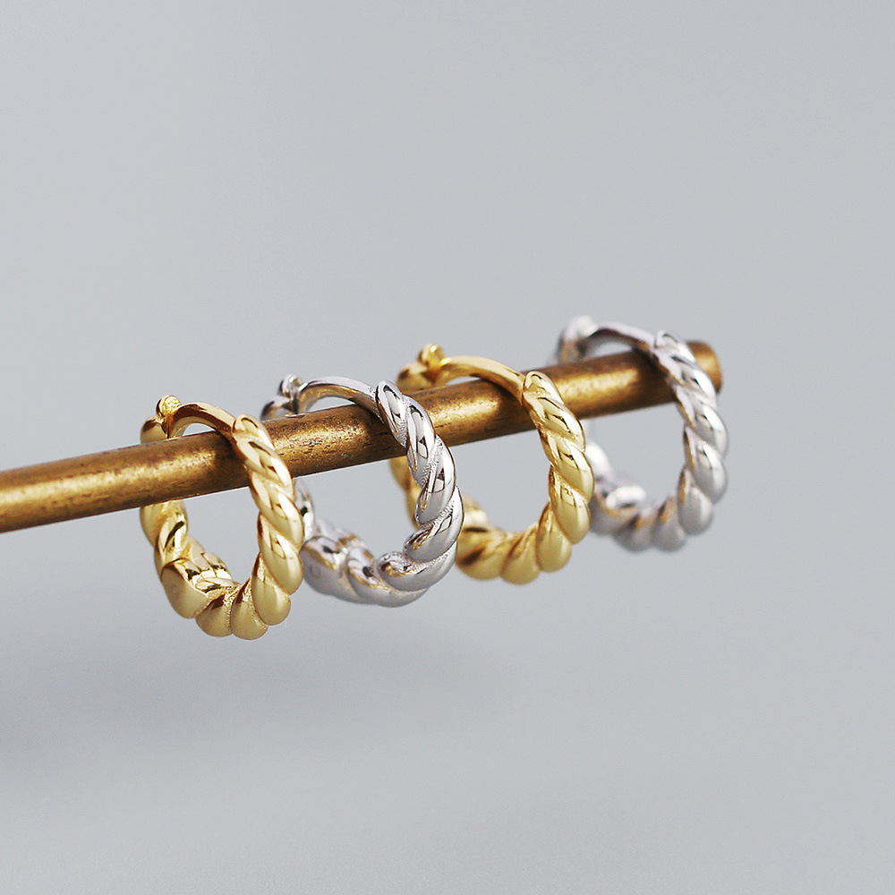 Vintage Twisted Textured Hoop Earrings - MLYH127
