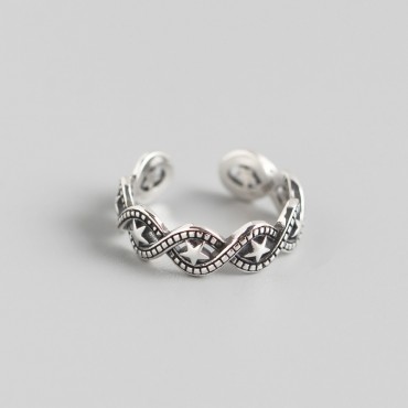 Vintage Stars Surround Open Ring