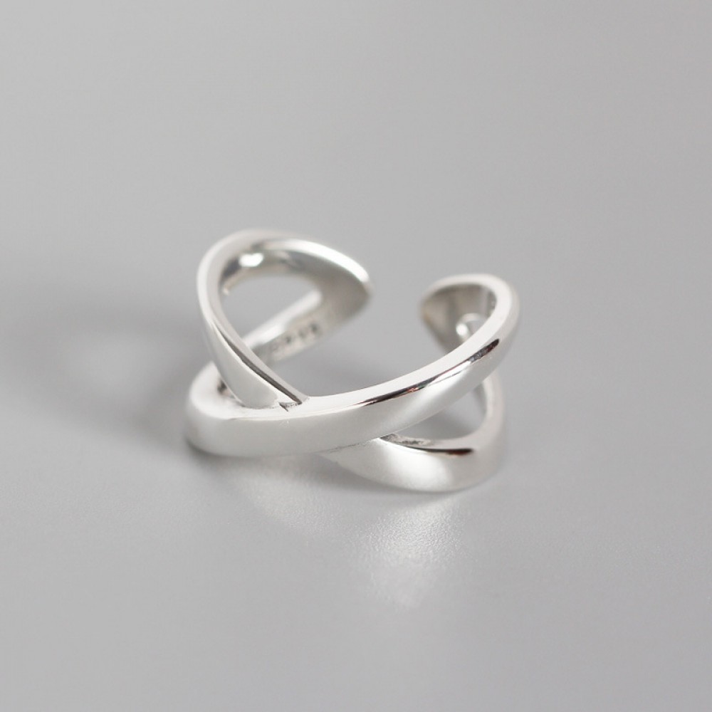 Glossy Intersecting Open Ring - MLYH133